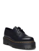 1461 Quad Black Polished Smooth Snøresko Flade Black Dr. Martens