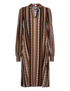 Cusuzy Giselle Ls Dress Knælang Kjole Multi/patterned Culture