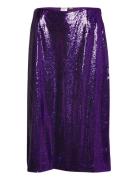Yasspin Pastella Hw Midi Skirt - Show Knælang Nederdel Purple YAS