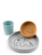 Silic Dinner Set Elphee Home Meal Time Dinner Sets Multi/patterned D B...