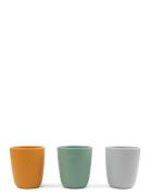Silic Mini Mug 3-Pack Green/Mustard/Grey Home Meal Time Cups & Mugs Cu...