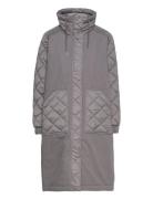 Esyasmin Over Coat Quiltet Jakke Grey Esme Studios