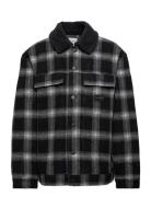 Check Sherpa Trucker Jacket Tynd Jakke Black Calvin Klein Jeans