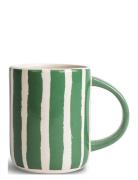 Mug Liz Stripe Green/White Home Tableware Cups & Mugs Coffee Cups Gree...