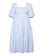 Cheri Stripe Dress Knælang Kjole Blue A-View