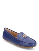 Barnsbury Nappa Leather Driver Loafers Flade Sko Blue Lauren Ralph Lau...