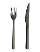 Raw Steakset Black Coating 8 Pcs Set Home Tableware Cutlery Cutlery Se...