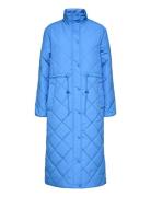 Slffrida Quilted Coat B Quiltet Jakke Blue Selected Femme