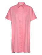 Cilla Shirt Dress Knælang Kjole Pink NORR
