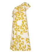 Ulivo -Shoulder Dress Knælang Kjole Yellow Second Female