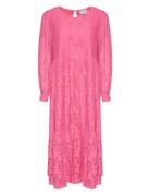 Macenna Long Dress Knælang Kjole Pink Noella