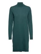 Merino Wool Dress Knælang Kjole Green Rosemunde