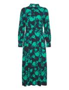 Yasflair Ls Long Shirt Dress S. Knælang Kjole Green YAS