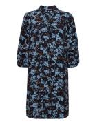 Mschmarcia Morocco 3/4 Shirt Dress Aop Knælang Kjole Blue MSCH Copenha...