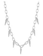 Spike Chain Necklace Gold Accessories Jewellery Necklaces Chain Neckla...