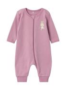 Nbfnightsuit Zip Orchid Haze Rabbit Noos Pyjamas Sie Jumpsuit Purple N...