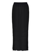 Skirt Alexa Plisse Lang Nederdel Black Lindex