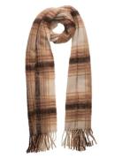 Plaid Fringe-Trim Wool-Blend Scarf Accessories Scarves Winter Scarves ...