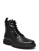 Eva Mid Laceup Boot Lth Snørestøvler Black Calvin Klein