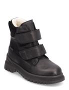 Boots - Flat - With Lace And Zip Vinterstøvler Med Burrebånd Black ANG...