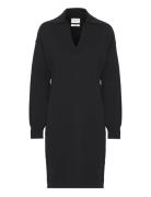 Superfine Lambswool Rugger Dress Knælang Kjole Black GANT