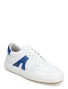 Legend - White/Blue Leather Low-top Sneakers White Garment Project