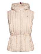 Crv Feminine Lw Down Vest Vests Padded Vests Beige Tommy Hilfiger