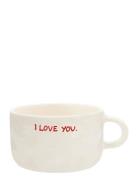 I Love You Cappuccino Mug Home Tableware Cups & Mugs Coffee Cups White...