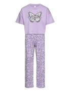 Pajama Boxy T Shirt Cute Swe Pyjamassæt Purple Lindex