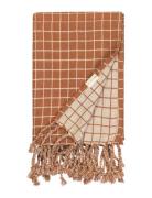 Blanket - Grid Home Sleep Time Blankets & Quilts Orange Fabelab