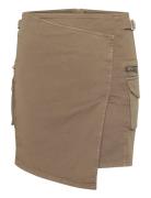 Mirjagz Short Cargo Skirt Kort Nederdel Beige Gestuz