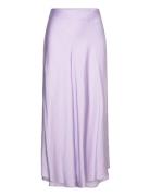 Skirts Light Woven Knælang Nederdel Purple Esprit Casual