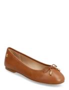 Jayna Leather Flat Ballerinasko Ballerinaer Brown Lauren Ralph Lauren