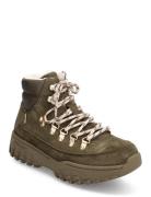 Iris Track Suede Shoes Boots Ankle Boots Laced Boots Green WODEN