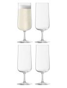 Arc Champagne Flute Set 4 Home Tableware Glass Champagne Glass Nude LS...