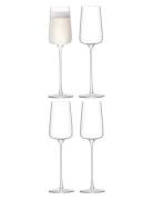 Metropolitan Champagne Flute 230Ml Clear X 4 Home Tableware Glass Cham...