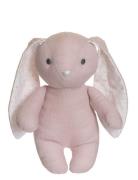 Elina, Rabbit In Cotton And Linen Fabric, Pink Toys Soft Toys Stuffed ...
