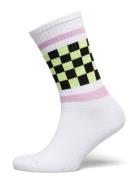 Checked Stripe Sneaker Sock Lingerie Socks Regular Socks White Happy S...