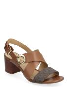 Vera Flex Mid Sandal Sandal Med Hæl Brown Michael Kors