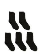 Cotton Socks - 5-Pack Sokker Strømper Black Melton