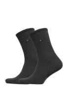 Th Women Sock Casual 2P Underwear Socks Regular Socks Grey Tommy Hilfi...