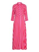 Yassavanna Long Shirt Dress S. Maxikjole Festkjole Pink YAS