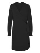 Kawiola Wrap Dress Knælang Kjole Black Kaffe