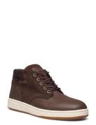 Waterproof Leather-Suede Sneaker Boot High-top Sneakers Brown Polo Ral...