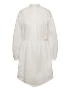 2Nd Melisandra - Cotton Romance Knælang Kjole Cream 2NDDAY