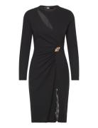 Hun's Pick Drapey Dress Knælang Kjole Black Karl Lagerfeld