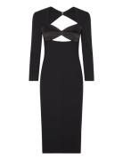 Evening Cut Out Dress Knælang Kjole Black Karl Lagerfeld