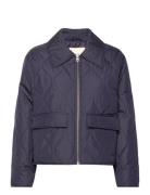 Quilted Collared Jacket Quiltet Jakke Navy GANT