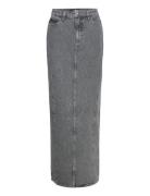 Rhinest Denim Skirt Lang Nederdel Grey ROTATE Birger Christensen