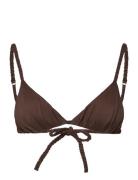 The Hebe Top Swimwear Bikinis Bikini Tops Triangle Bikinitops Brown AY...